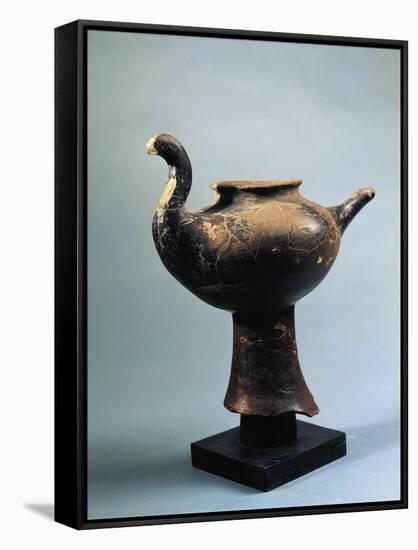 Italy, Lombardy, Lamp Made from Dark Terracotta, from Golasecca Culture-null-Framed Stretched Canvas