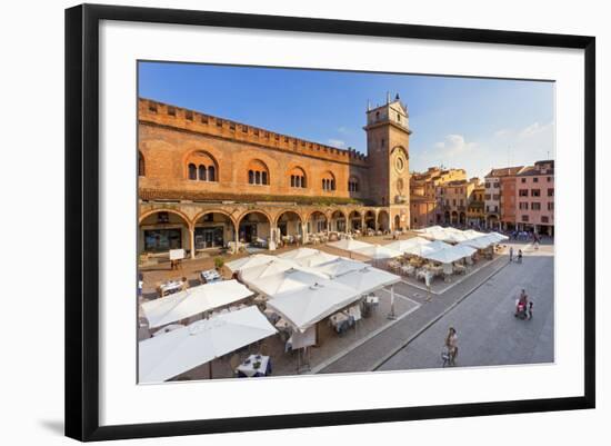 Italy, Lombardy, Mantova District, Mantua, Piazza Delle Erbe and Torre Dell'Orologio-Francesco Iacobelli-Framed Photographic Print