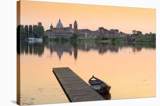 Italy, Lombardy, Mantova District, Mantua, View Towards the Town and Lago Inferiore, Mincio River.-Francesco Iacobelli-Stretched Canvas