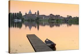 Italy, Lombardy, Mantova District, Mantua, View Towards the Town and Lago Inferiore, Mincio River.-Francesco Iacobelli-Stretched Canvas