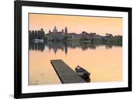 Italy, Lombardy, Mantova District, Mantua, View Towards the Town and Lago Inferiore, Mincio River.-Francesco Iacobelli-Framed Photographic Print