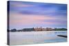 Italy, Lombardy, Mantova District, Mantua, View Towards the Town and Lago Inferiore, Mincio River.-Francesco Iacobelli-Stretched Canvas