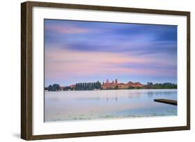 Italy, Lombardy, Mantova District, Mantua, View Towards the Town and Lago Inferiore, Mincio River.-Francesco Iacobelli-Framed Photographic Print