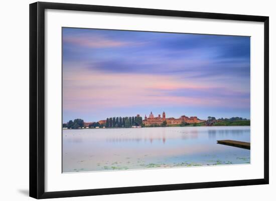 Italy, Lombardy, Mantova District, Mantua, View Towards the Town and Lago Inferiore, Mincio River.-Francesco Iacobelli-Framed Photographic Print