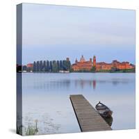 Italy, Lombardy, Mantova District, Mantua, View Towards the Town and Lago Inferiore, Mincio River.-Francesco Iacobelli-Stretched Canvas