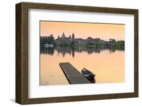 Italy, Lombardy, Mantova District, Mantua, View Towards the Town and Lago Inferiore, Mincio River.-Francesco Iacobelli-Framed Photographic Print