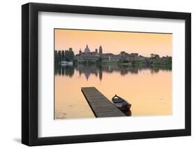 Italy, Lombardy, Mantova District, Mantua, View Towards the Town and Lago Inferiore, Mincio River.-Francesco Iacobelli-Framed Photographic Print