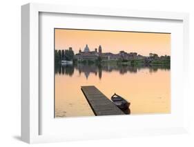 Italy, Lombardy, Mantova District, Mantua, View Towards the Town and Lago Inferiore, Mincio River.-Francesco Iacobelli-Framed Photographic Print