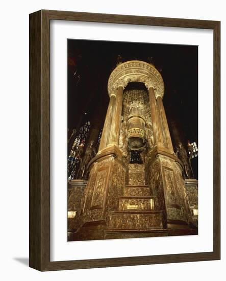 Italy, Lombardy, Milan, Catherdal Interior, Ciborium-Pellegrino Tibaldi-Framed Giclee Print