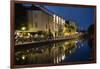 Italy, Lombardy, Milan. Historic Naviglio Grande canal area known for vibrant nightlife-Alan Klehr-Framed Photographic Print