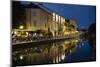 Italy, Lombardy, Milan. Historic Naviglio Grande canal area known for vibrant nightlife-Alan Klehr-Mounted Photographic Print