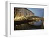 Italy, Lombardy, Milan. Historic Naviglio Grande canal area known for vibrant nightlife-Alan Klehr-Framed Photographic Print