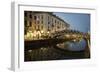 Italy, Lombardy, Milan. Historic Naviglio Grande canal area known for vibrant nightlife-Alan Klehr-Framed Photographic Print