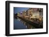 Italy, Lombardy, Milan. Historic Naviglio Grande canal area known for vibrant nightlife-Alan Klehr-Framed Photographic Print