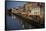 Italy, Lombardy, Milan. Historic Naviglio Grande canal area known for vibrant nightlife-Alan Klehr-Framed Stretched Canvas