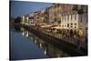 Italy, Lombardy, Milan. Historic Naviglio Grande canal area known for vibrant nightlife-Alan Klehr-Stretched Canvas