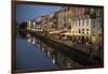 Italy, Lombardy, Milan. Historic Naviglio Grande canal area known for vibrant nightlife-Alan Klehr-Framed Photographic Print