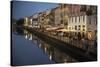 Italy, Lombardy, Milan. Historic Naviglio Grande canal area known for vibrant nightlife-Alan Klehr-Stretched Canvas