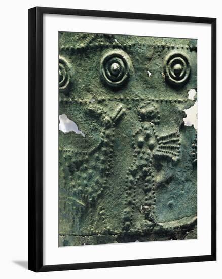 Italy, Lombardy, Sesto Calende, Lamella Bronze Situla with Band and Imprinted Decoration-null-Framed Giclee Print