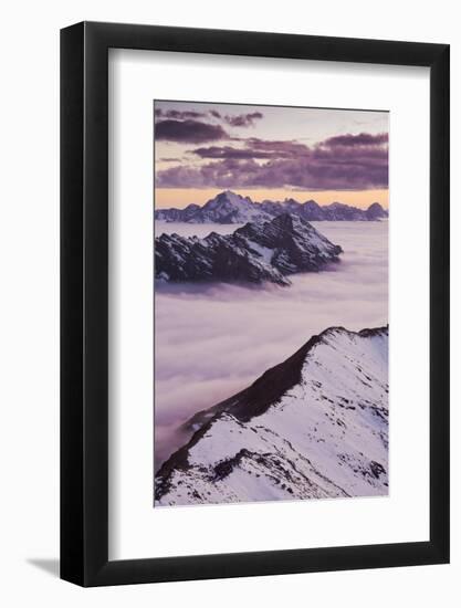 Italy, Lombardy, Stilfser Joch National Park, View from Monte Scorluzzo, Cresta Di Reit-Rainer Mirau-Framed Photographic Print