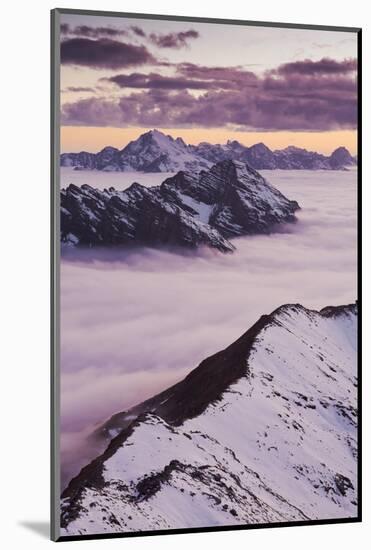 Italy, Lombardy, Stilfser Joch National Park, View from Monte Scorluzzo, Cresta Di Reit-Rainer Mirau-Mounted Photographic Print