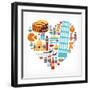 Italy Love - Heart-Marish-Framed Art Print