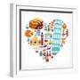 Italy Love - Heart-Marish-Framed Art Print