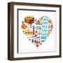 Italy Love - Heart-Marish-Framed Art Print