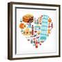 Italy Love - Heart-Marish-Framed Art Print