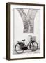 Italy, Lucca. Infrared image of bicycle parked along the street-Terry Eggers-Framed Photographic Print