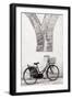 Italy, Lucca. Infrared image of bicycle parked along the street-Terry Eggers-Framed Photographic Print