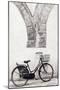 Italy, Lucca. Infrared image of bicycle parked along the street-Terry Eggers-Mounted Photographic Print