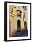 Italy, Lucca, Street Scene with bicycles ready to go.-Terry Eggers-Framed Photographic Print