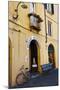 Italy, Lucca, Street Scene with bicycles ready to go.-Terry Eggers-Mounted Photographic Print