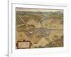 Italy, Mantua, View of the City, Color Engraving from Civitates Orbis Terrarum by Georg Braun-null-Framed Giclee Print