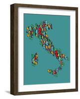 Italy Map 2-Mark Ashkenazi-Framed Giclee Print