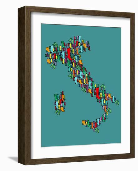 Italy Map 2-Mark Ashkenazi-Framed Giclee Print