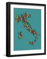 Italy Map 2-Mark Ashkenazi-Framed Giclee Print