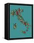 Italy Map 2-Mark Ashkenazi-Framed Stretched Canvas