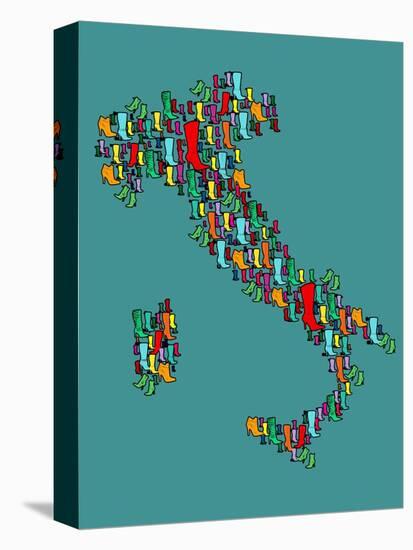 Italy Map 2-Mark Ashkenazi-Stretched Canvas