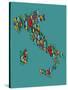 Italy Map 2-Mark Ashkenazi-Stretched Canvas