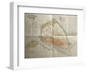 Italy, Map of Ferrara-null-Framed Giclee Print