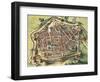 Italy, Map of Pesaro, from Theatrum Civitatum Et Admirandorum Italiae by Joan Blaeu-null-Framed Giclee Print