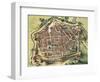 Italy, Map of Pesaro, from Theatrum Civitatum Et Admirandorum Italiae by Joan Blaeu-null-Framed Giclee Print