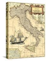 Italy Map-Vision Studio-Stretched Canvas