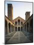 Italy, Milan, Basilica of Sant'Ambrogio, Quadrangle, Facade and Bell Towers-null-Mounted Giclee Print