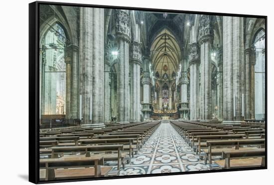 Italy, Milan, Cathedral Duomo di Milano Interior-Rob Tilley-Framed Stretched Canvas