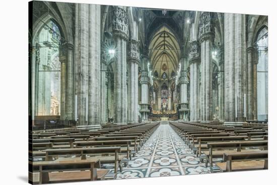 Italy, Milan, Cathedral Duomo di Milano Interior-Rob Tilley-Stretched Canvas