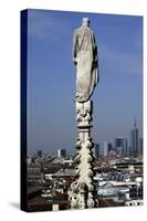 Italy, Milan, Cathedral, Gothic, Statue of the Pinnacle-null-Stretched Canvas