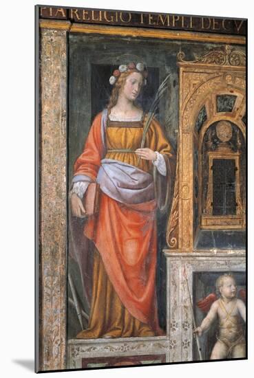 Italy, Milan, Church of Saint Maurice Al Monastero Maggiore, Santa Cecilia, 1521-1523-Bernardino Luini-Mounted Giclee Print